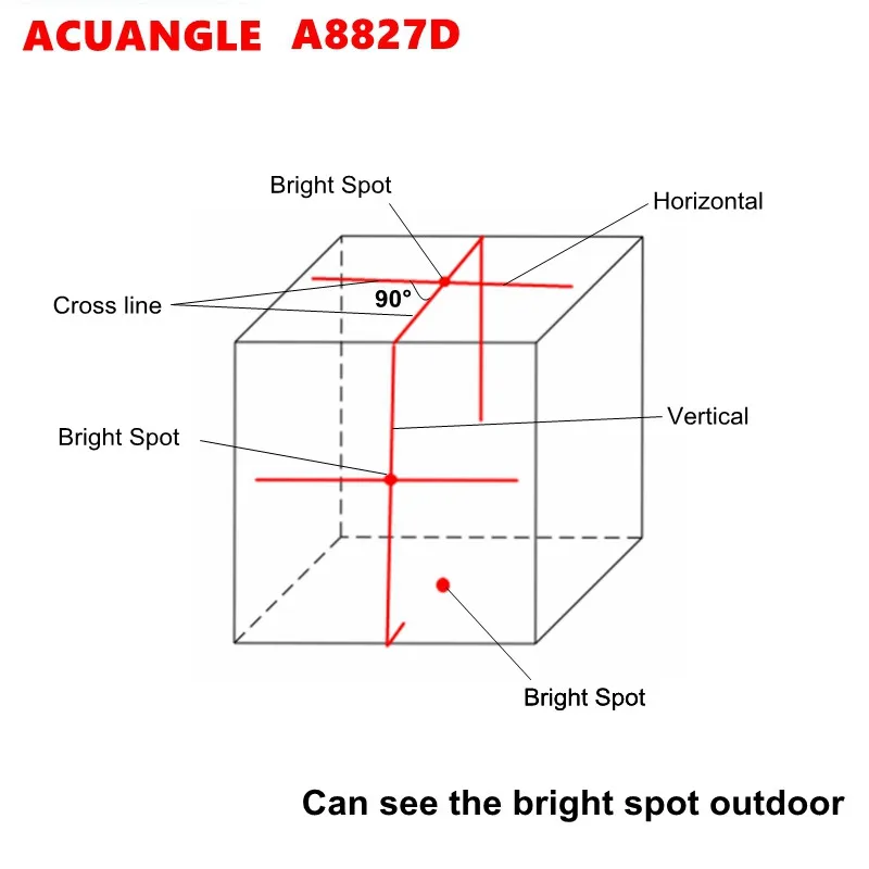 Лазерный уровень 3 линии 3 точки красная линия 360 градусов самонивелирующийся крест Лазерные уровни диагностическая замена инструмента AK455 A8827D