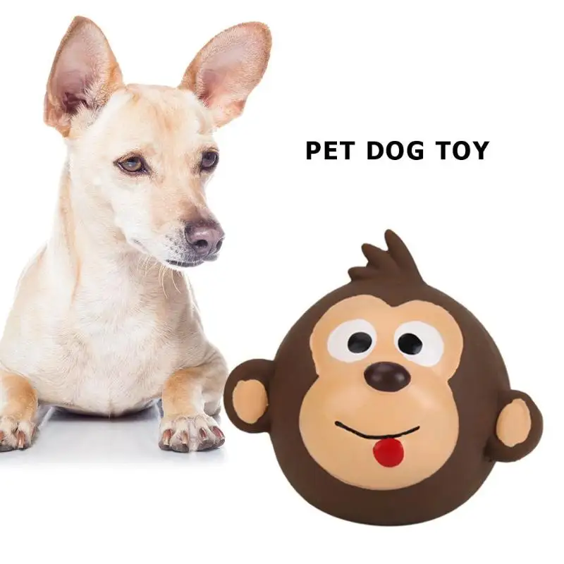 Игрушка для собак, милая игрушка в форме головы животного, пищалка, латексная игрушка, укус собаки, жевательные игрушки, популярные игрушки для собак, кошек, забавная флисовая долговечная игрушка
