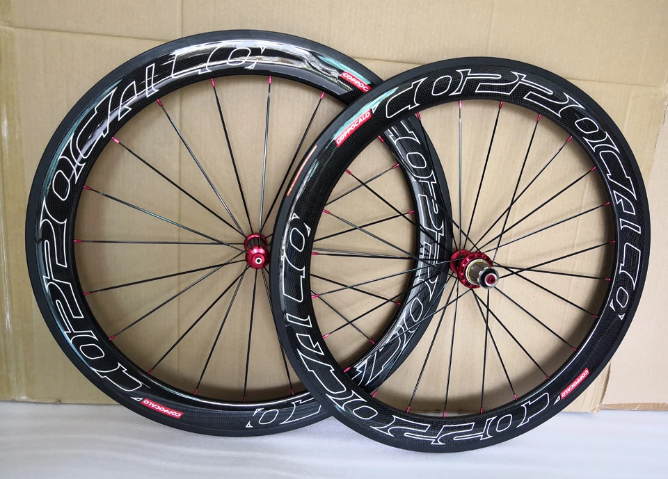 700C road bike 60mm Carbon Wheels 60mm depth 25mm width Tubular