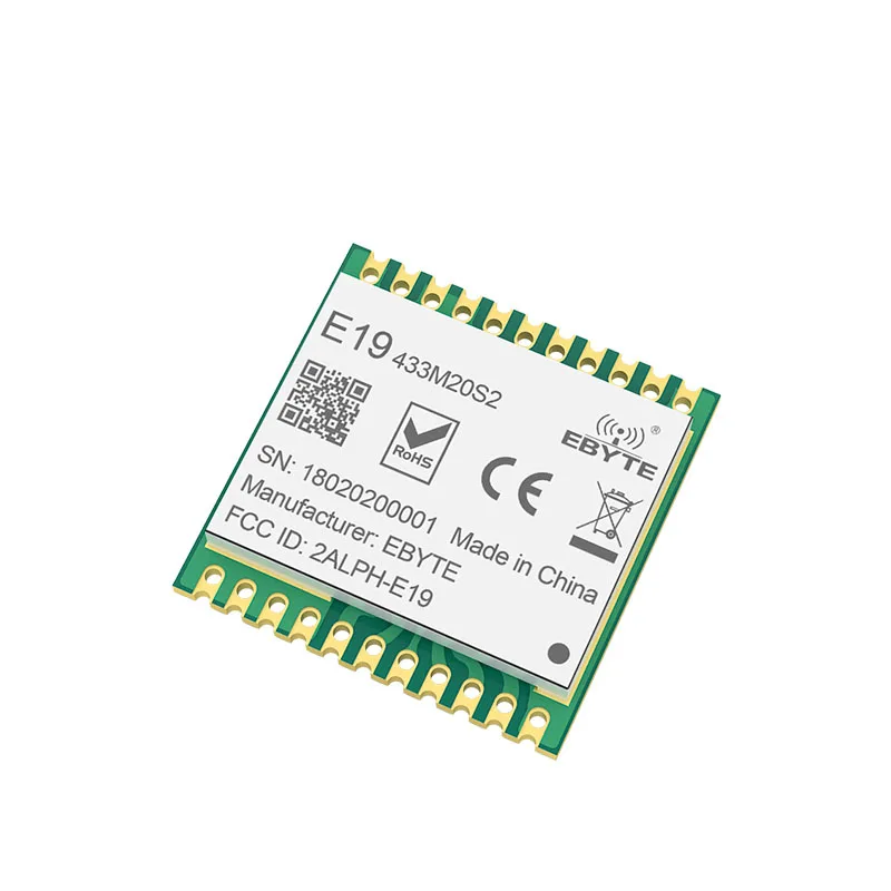 

E19-433M20S2 SX1278 LoRa 433MHz 20dMm SMD Wireless Module Transmitting Wireless SPI Interface Long Range 100mW Stamp Hole