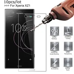 10 шт./лот gxe для Xperia XZ1 закаленное Стекло протектор Плёнки для Sony Xperia XZ1 5.2 "9 H против взрыв Экран защитный кожух