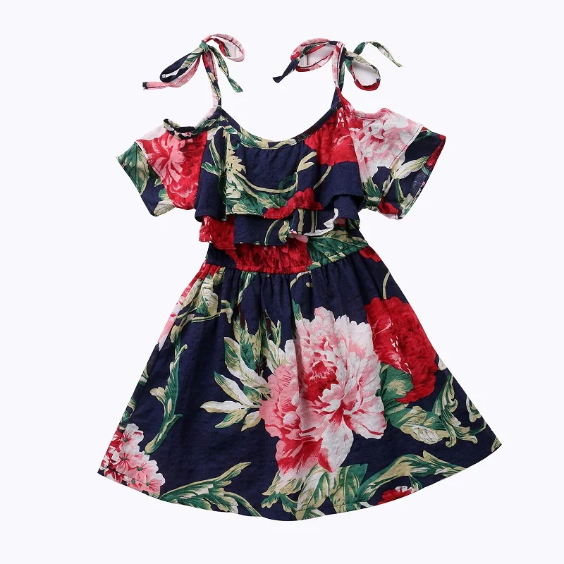 Summer Toddler Baby Girls Skater Dress Kids Floral Princess Party ...