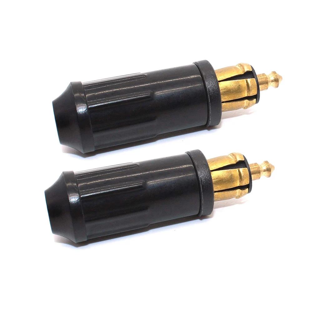 

2pcs DIY DIN Hella Male Plug Powerlet Plug European Type 12v Cigarette Lighter Adapter Connector Fits BMW Motorcycles