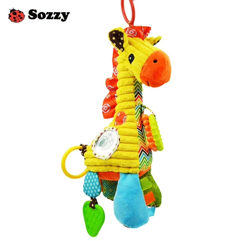 

Sozzy Musical Plush Stuffed Giraffe Soft Cute Animal Toys for Children Wind Up Play Melody Activity Infant Gift Baby Bed Hanging