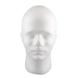 Мужской пенополистирола Пена манекен головы вешалка-манекен парик шляпа 54 см