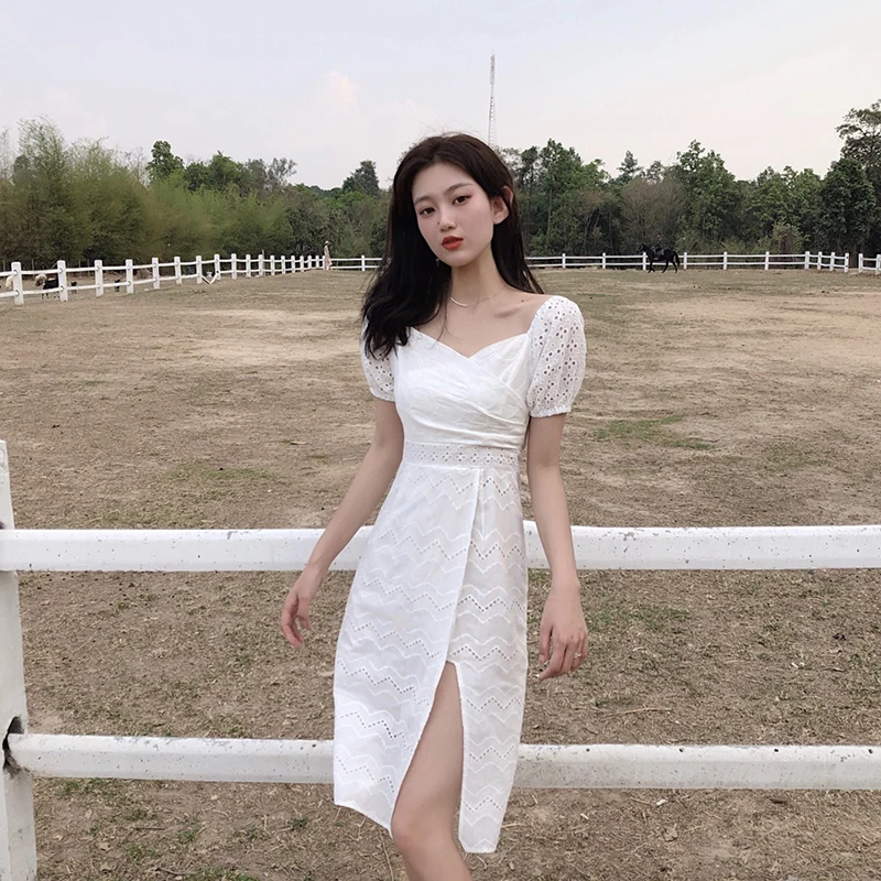 korean white gown