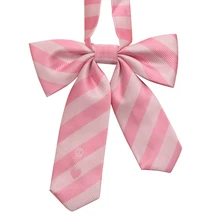 Милые девушки Японский полосатый галстук-бабочка, в консервативном стиле череп, сердце вышитое, на шею Галстуки Для Школьная униформа