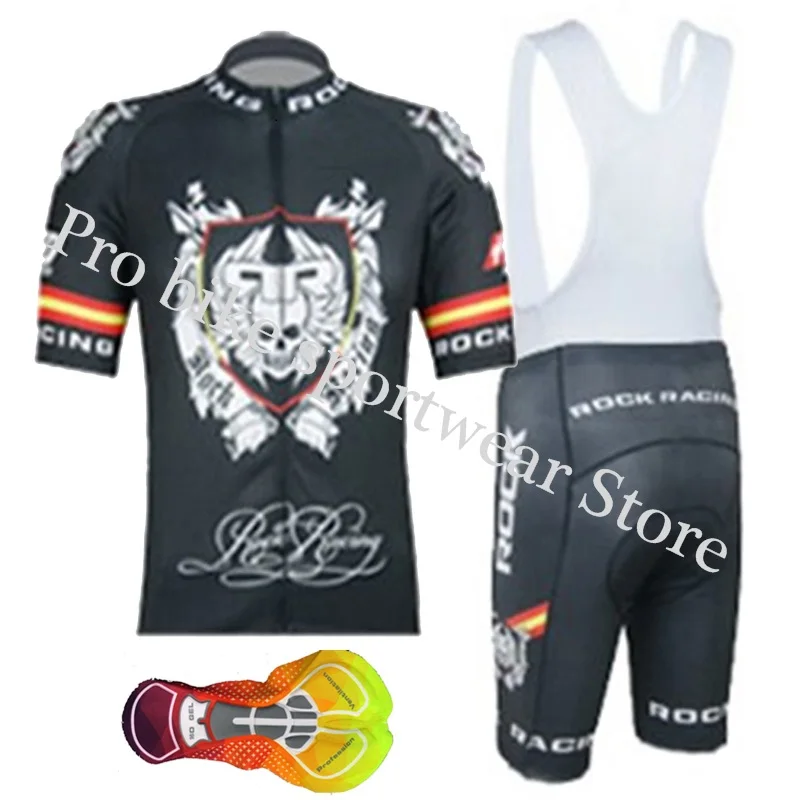Рок Гонки классический летний Велоспорт Джерси MTB велосипедная одежда короткий рукав велосипед спортивная одежда трико Ropa Ciclismo Hombre 16D гель - Цвет: Cycling jersey set 3