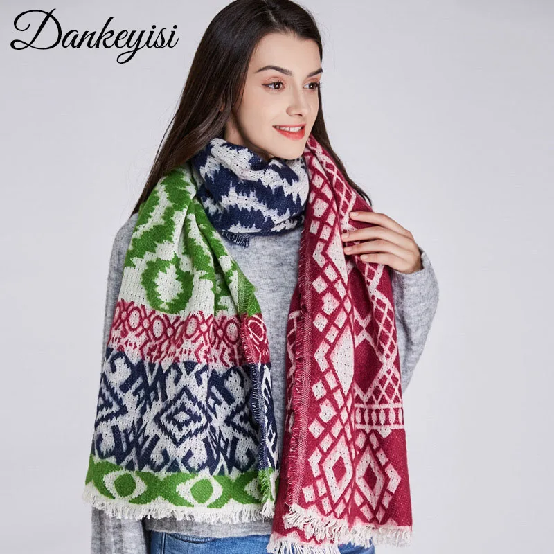 DANKEYISI зимний женский шарф бандана теплый модный для женщин теплые шарфы Пашмина