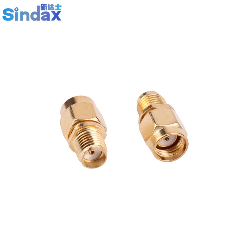 

Sindax Gold Plated RF Coxial Connectors RF SMA Connector Adapter SMA Female to RP-SMA male RF Connectors 1pcs