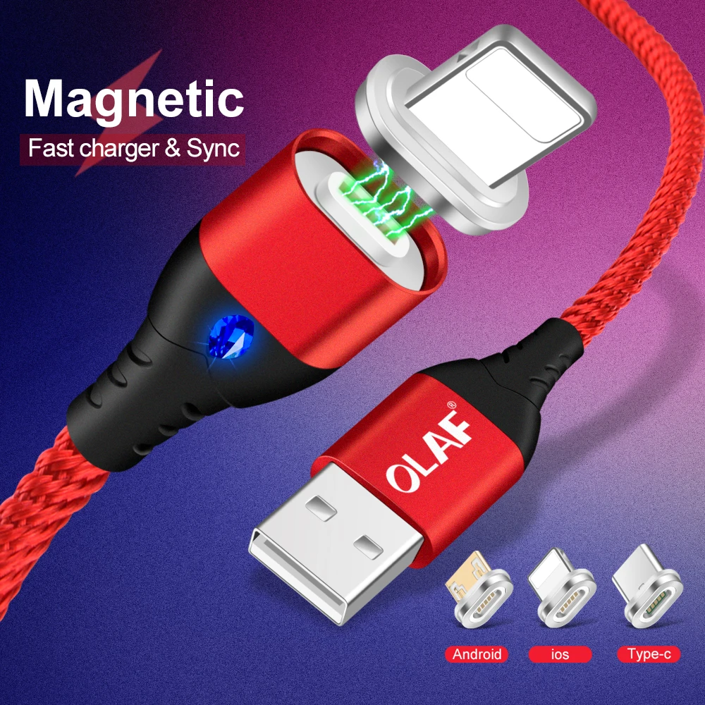 أولاف USB مغناطيسي صغير كابل ل فون سامسونج Xiaomi 3A سريع شحن المغناطيسي مهايئ شاحن USB نوع C الهاتف المحمول كابل أولاف USB مغناطيسي صغير كابل ل فون سامسونج Xiaomi 3A سريع شحن المغناطيسي مهايئ شاحن USB نوع C الهاتف المحمول كابل
