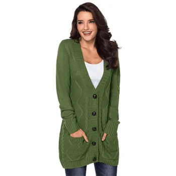 

Wholesale Price 2018 Sweater Oversized Women Casual Tops Winter Ladies Autumn Coat Ladies Long Cardigan Knitted School Hot Sale