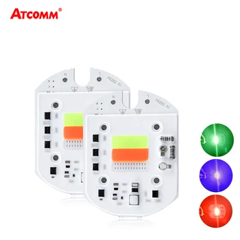 

50W COB LED Lamp Smart IC Auto RGB Diode Array Matrix Light Bulb 110V 220V Outdoor Spotlight Floodlight For Square Landscape