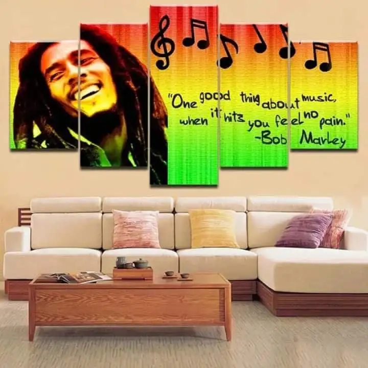 Bob Marley 5 шт. картины Домашний Декор модульный холст настенный арт Боб Марли живопись для гостиной музыкальный плакат спальня плакат без рамки - Цвет: Bob Marley