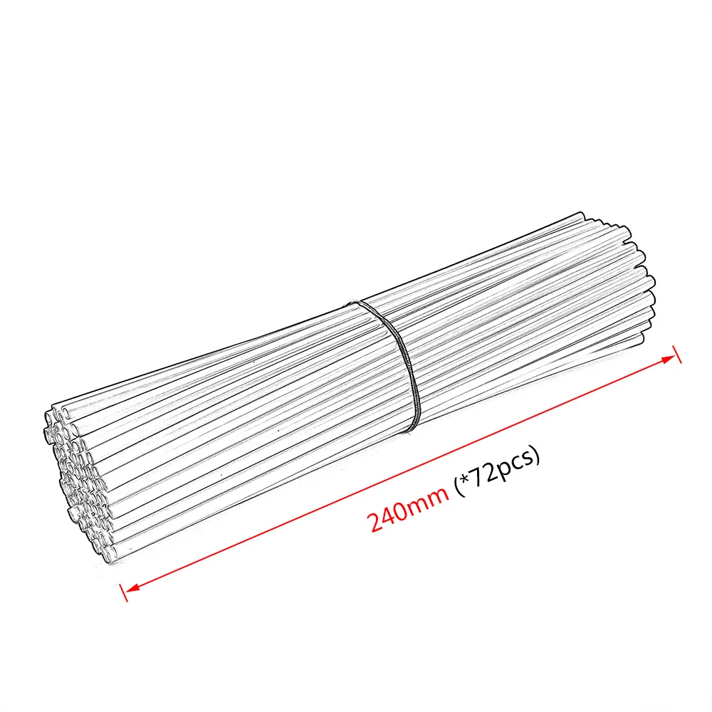 72 шт. универсальный мотоцикл грязи велосипед обод колеса спиц шкуры Чехлы обёрточная бумага Декор труб для Yamaha Honda KTM Предупреждение ющий светильник полосы