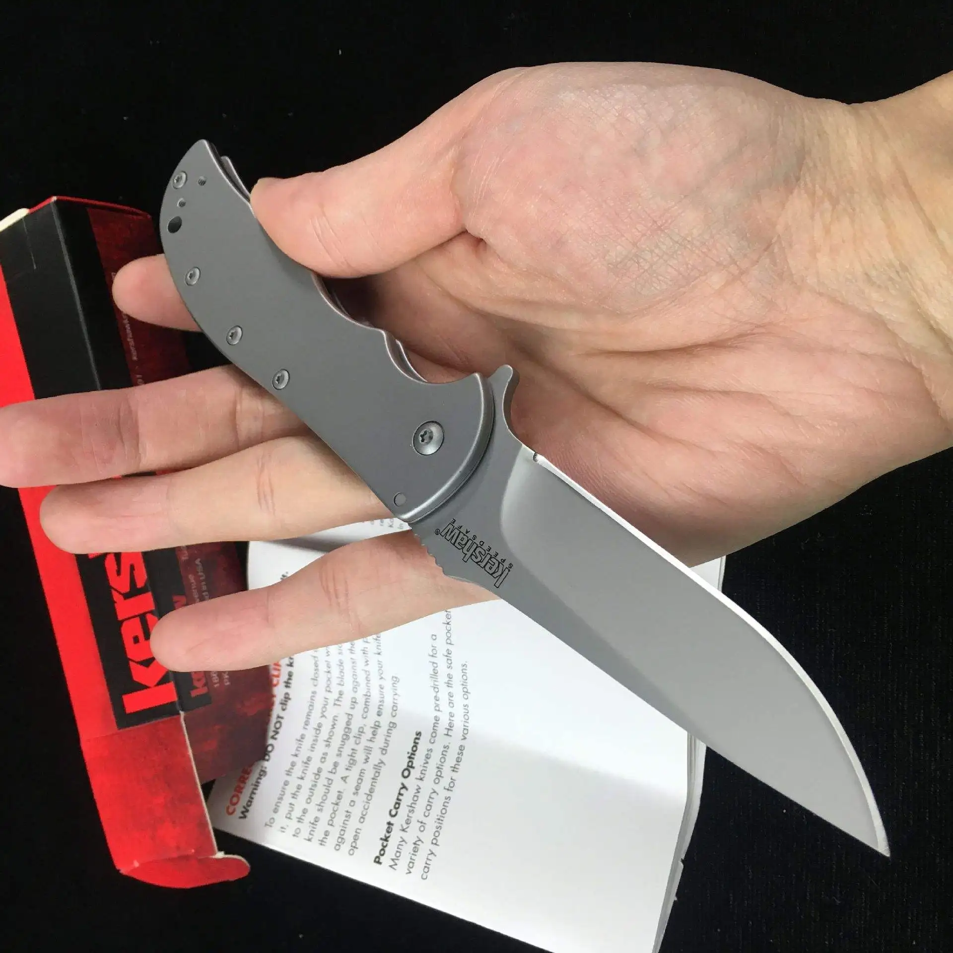Najtaniej Najnowszy scyzoryk dx grady Fung produkcja 100% OEM Kershaw SPEEDSAFE VOLT SS 3655 8Cr17MOV ostrze nóż składany