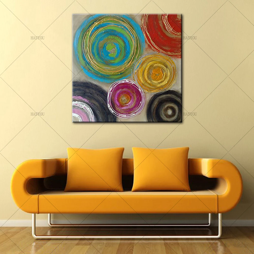 Large-Handpainted-Abstract-Modern-Colorful-Spot-Circles-Oil-Painting-On-Canvas-Hand-Made-Painting-For-Living (2)