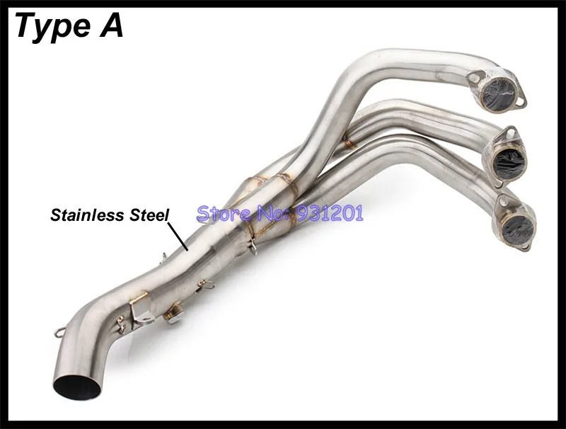 Sistema de escape de la motocicleta para Yamaha MT09 MT-09 FZ09 FZ-09 XSR900 Slip en frente de las cabeceras de medio tubo 51mm escape Moto