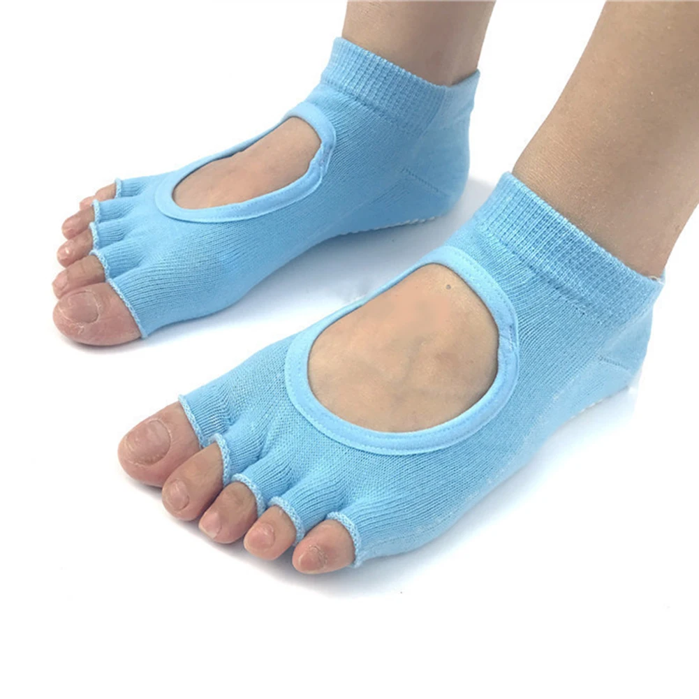 Женские нескользящие носки для йоги удобные и дышащие носки с пятью пальцами Нескользящие износостойкие носки Модные Повседневные носки