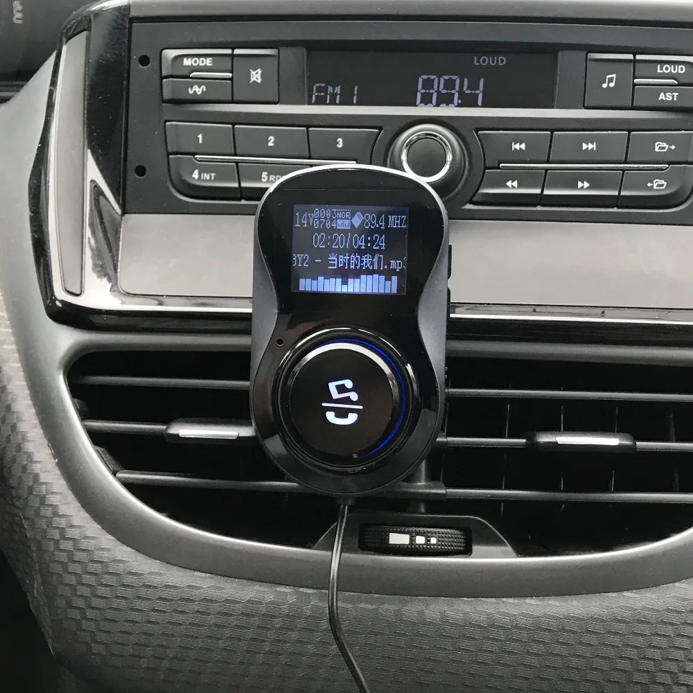 Автомобильный MP3 Bluetooth автомобильный комплект свободные руки TF карта памяти без потерь воспроизведение музыки автомобильный fm-передатчик двойной USB быстрое зарядное устройство