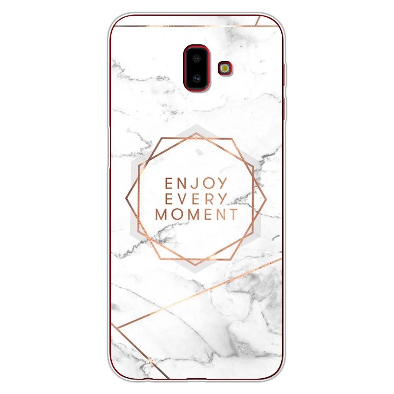 Flower Marble Soft Cases For Samsung Galaxy J6 Plus Case 6.0" Silicon TPU For Samsung Galaxy J6Plus Case Coque Capa Fundas Cover