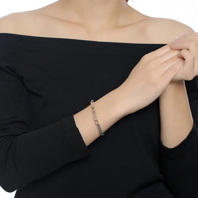 Vnox Romantic Couples Bracelets for Him and Her Stainless Steel One Life One Lovers Bracelet Best Anniversary Gifts