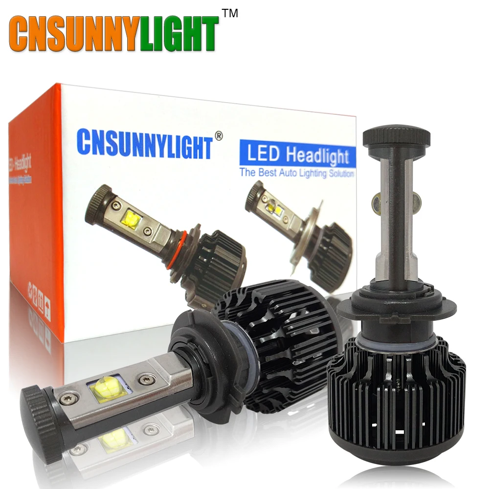 CNSUNNY светильник супер яркий E70 H7 светодиодный H11 9005 9006 лампы 7200lm без ошибок Canbus 6000K автомобильный головной светильник противотуманный Светильник w/EMC