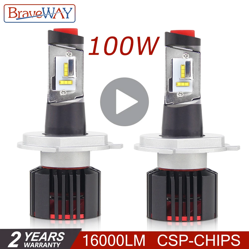 BraveWay CSP Led Far H4 Headlight font b Lamp b font Led H7 Bulbs for Car
