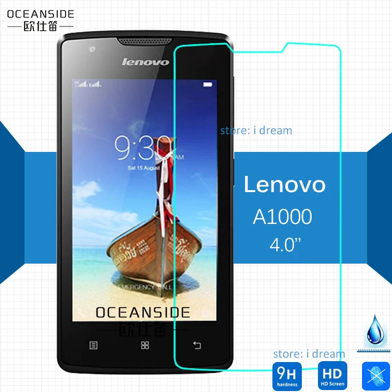 

2PCS For Lenovo A1000 A2800 Tempered glass 4.0 inch Screen Protector 2.5 9h Safety Protective Film on A 1000 A2800-d A 2800