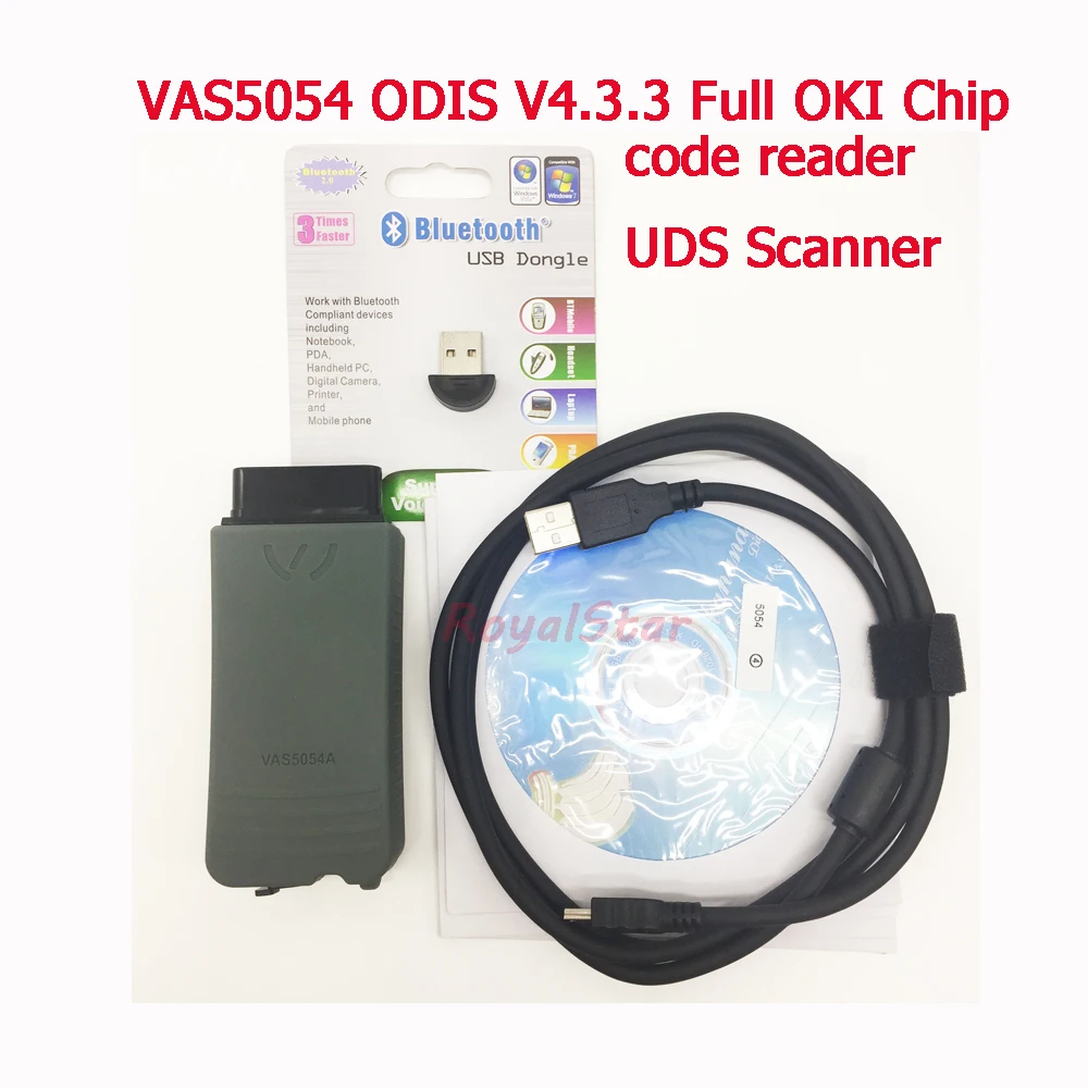 

V4.4.10 VAS5054 with box Original OKI Chip Bluetooth impot chip VAS5054 OBDII Diagnostic VAS 5054 Supports UDS Protocols VAS5054