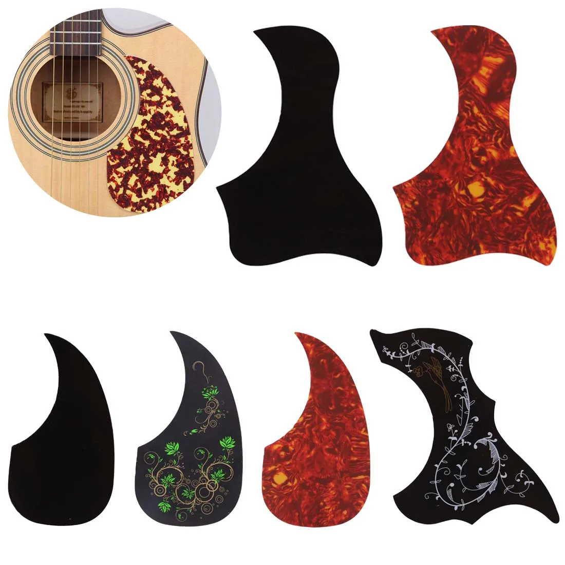 1 PC Professional Folk Acoustic Guitar Pickguard Self-adhesive Pick Guard Sticker for Acoustic Guitar Accessories -