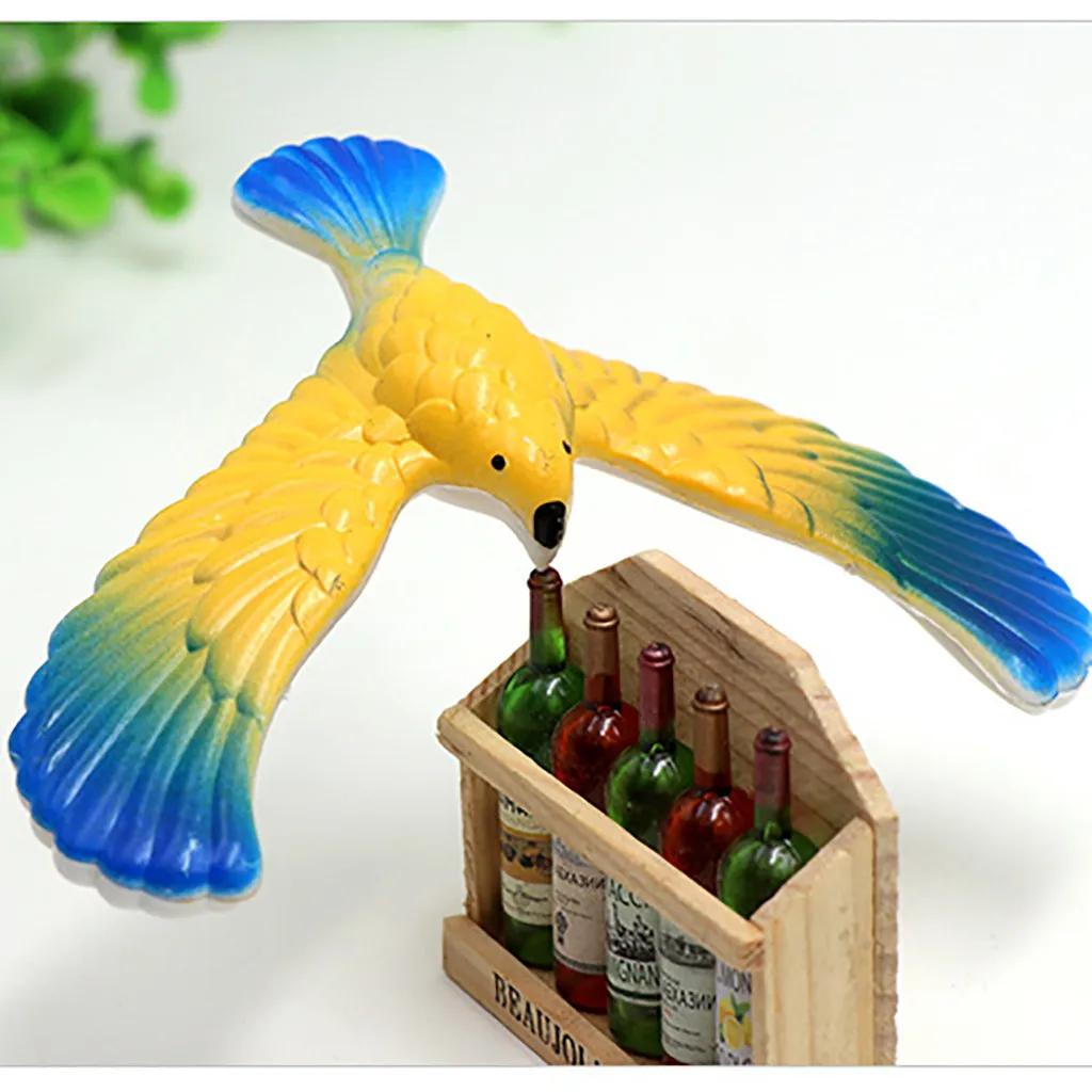 4Pcs Bird Toys Magic Balancing Bird Science Desk Toy Novelty Eagle Trick Child Party Gift Shaking Head Doll Education Toy