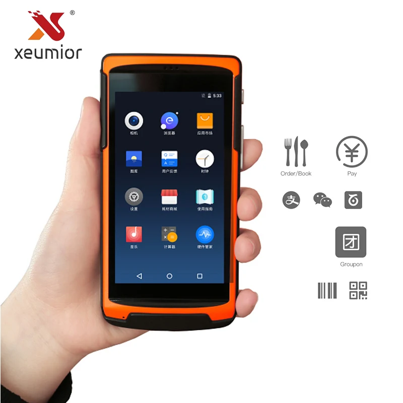 

Xeumior M2 Wireless Portable Android Ordering Mobile POS Terminal Handheld POS Devices Apply To Online Payment Confirming