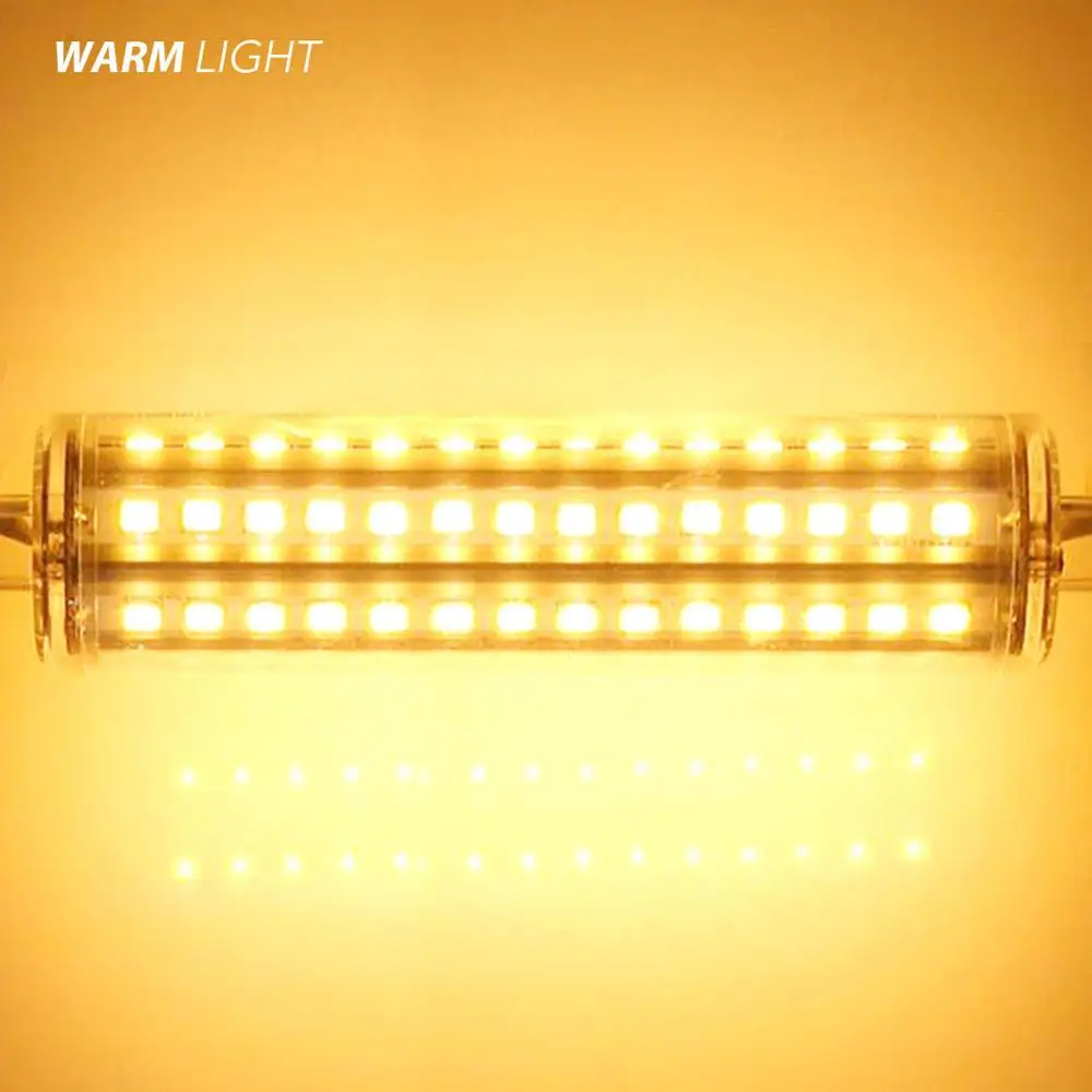 Canling R7S светодиодный 118 мм светильник Светодиодная лампа-кукуруза 78 мм светодиодный ламповый светильник 220V r7s J78 10 Вт Bombillas светодиодный 20 Вт светильник лампочка J118 15W лампа 85-265V - Испускаемый цвет: Warm White
