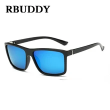 RBUDDY солнцезащитные очки мужские Поляризованные Квадратные Солнцезащитные очки фирменный дизайн водительские Защитные Оттенки gafas de sol hombre очки UV400