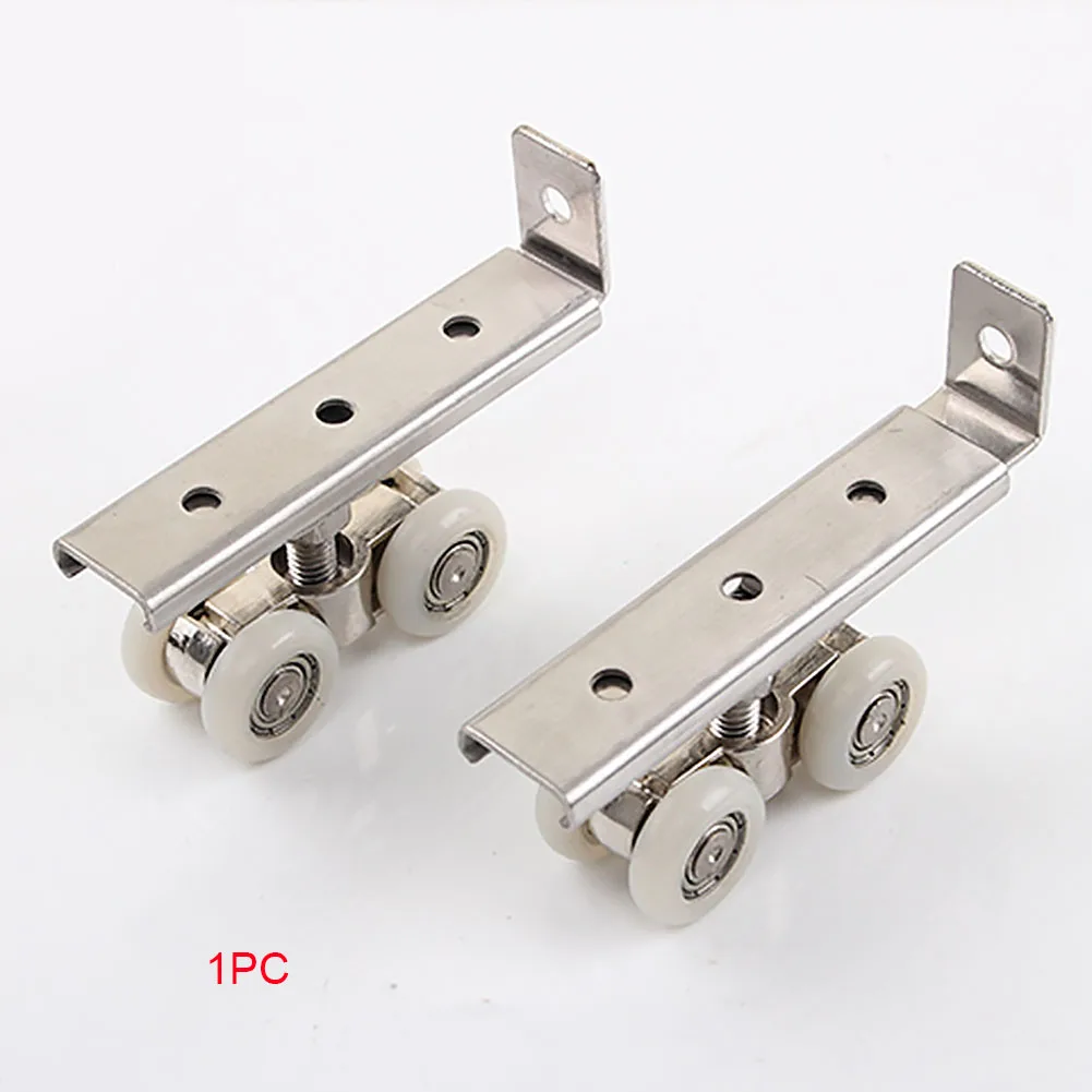 

1 Set Stainless Steel Sliding Door Roller Bear 30KG Home Room Wardrobe Wood Door Hanging Wheels For Furniture Hardware Wheel