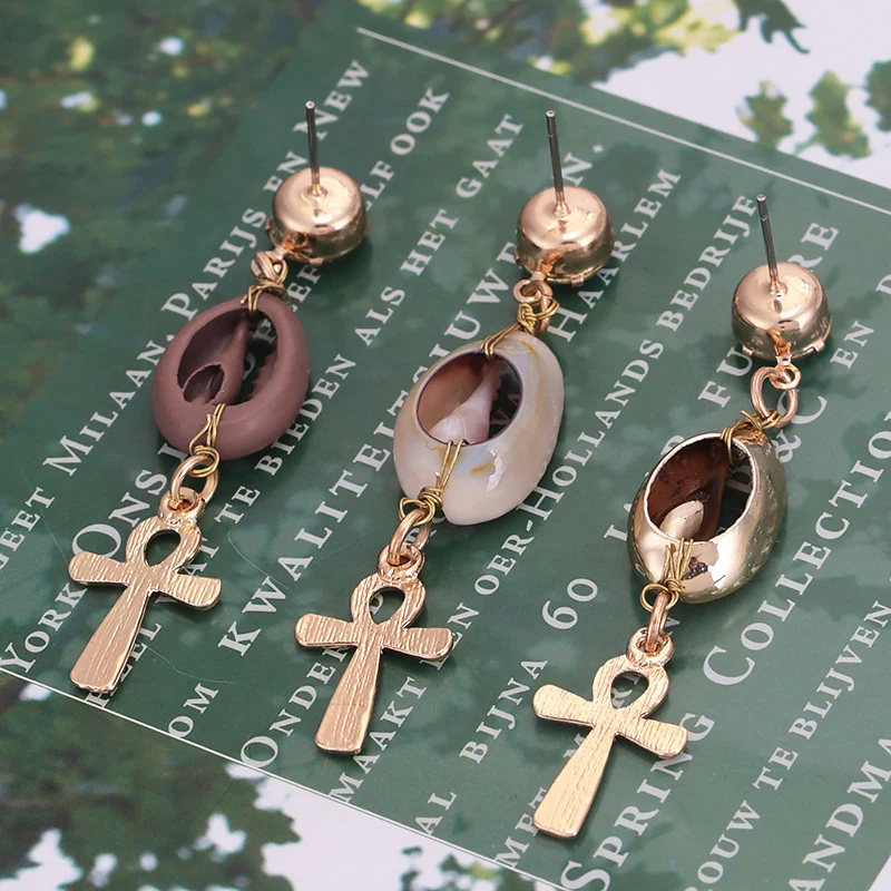 Oorbellen drop earrings for woman Pendients cross earrings (7)