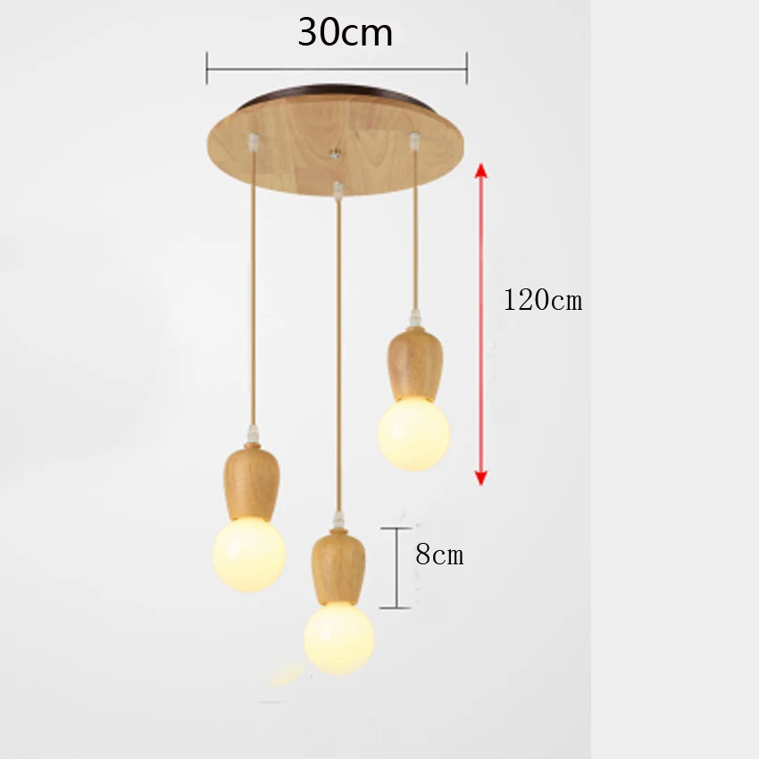 Винтажный Лофт деревянный подвесной светильник ing 1-6 головок Деревянный Китайский Японский стиль подвесной светильник столовая гостиная Ресторан кухонный светильник