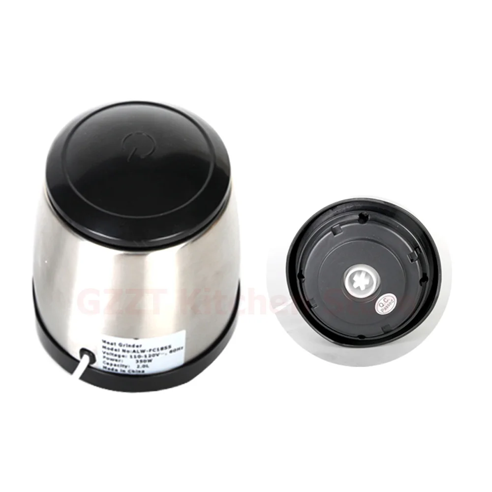 2L Stainless Steel Household Electric Meat Grinder Vegetable Fruit Pepper Quick Shredder Food Processor Kitchen Tool