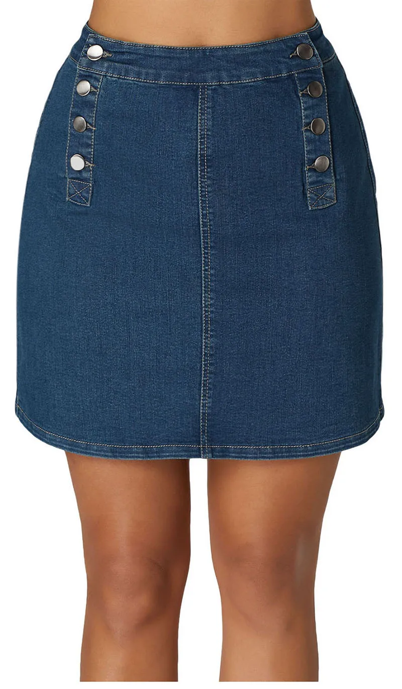 Blue-Double-Breasted-Functional-Button-Jeans-Skirt-LC65144-5
