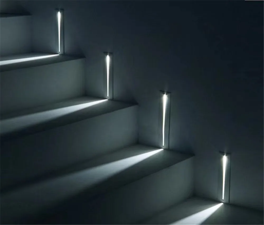 3W Recessed Led Stair Light AC85-265V Indoor Corner Wall lights Step Decoration Lamp Hallway staircase Lamps Dropshipping