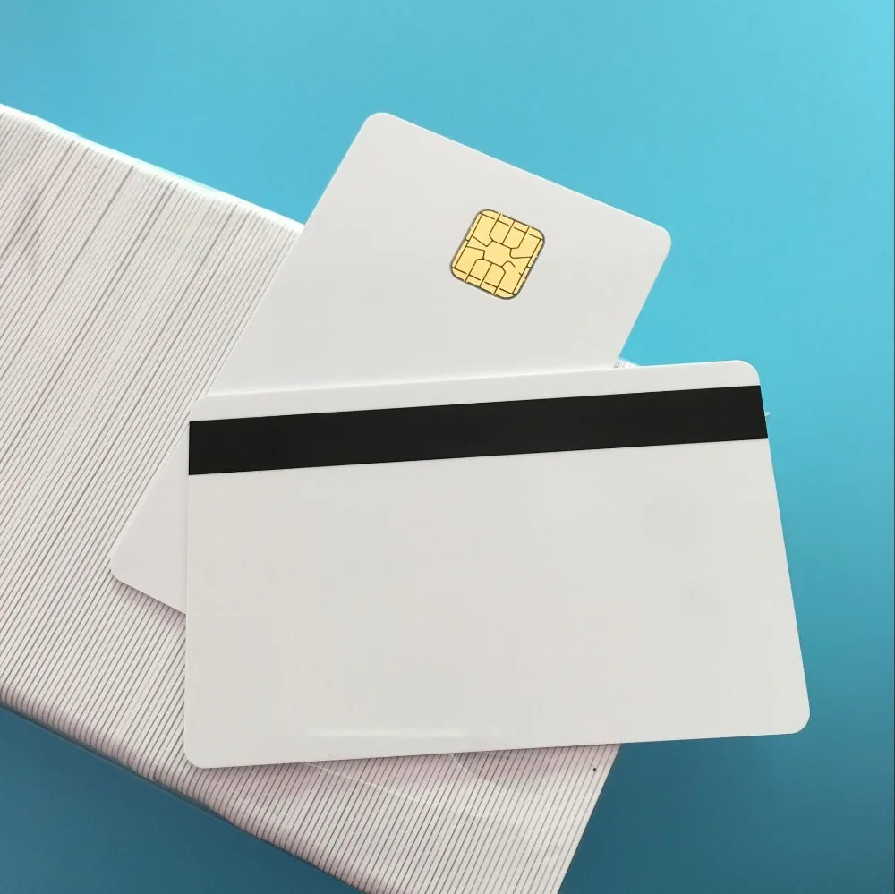 

SLE4428 With 2 track Hi Co Magnetic Stripe Smart Contact IC Chip Composite IC Card  200PCS