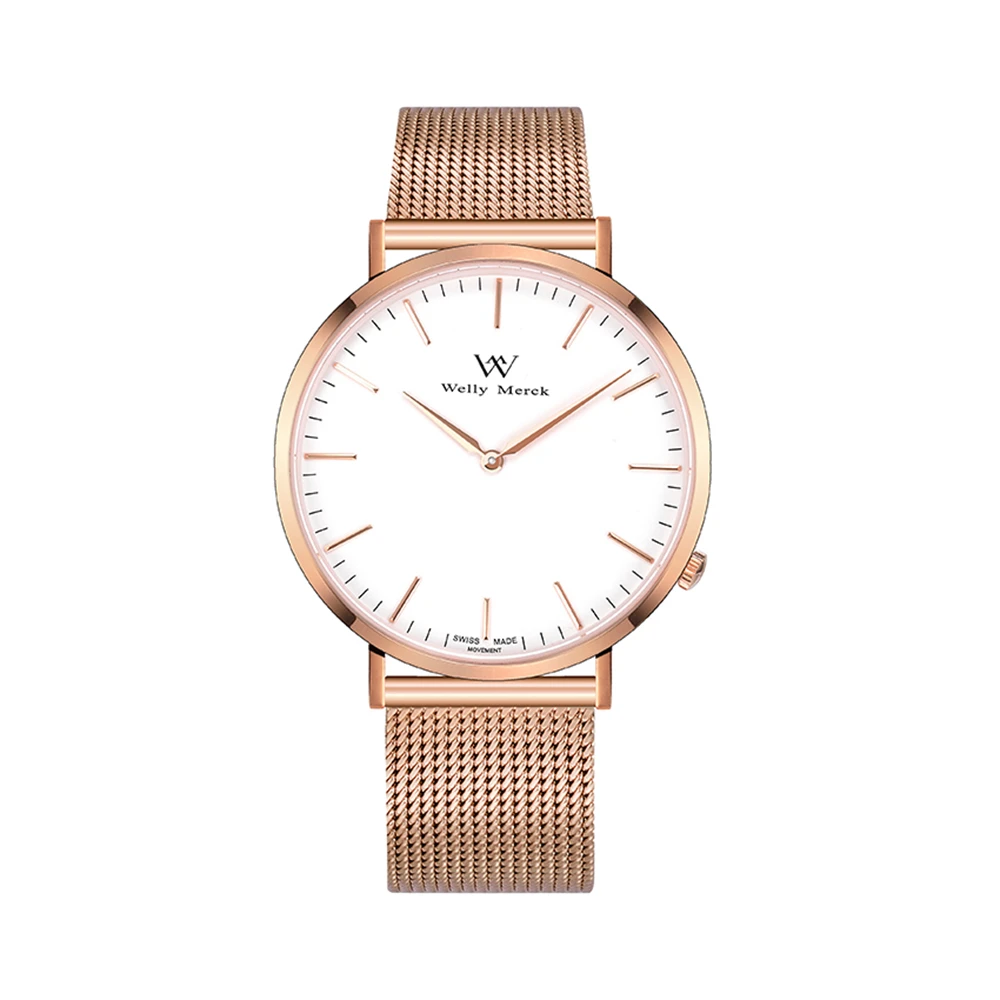 Welly Merck Brand Quartz Watch Ladies Waterproof Stainless Steel Watch Fashion Business Woman Watch Welly Merck Brand Quartz Watch Ladies Waterproof Stainless Steel Watch Fashion Business Woman Watch