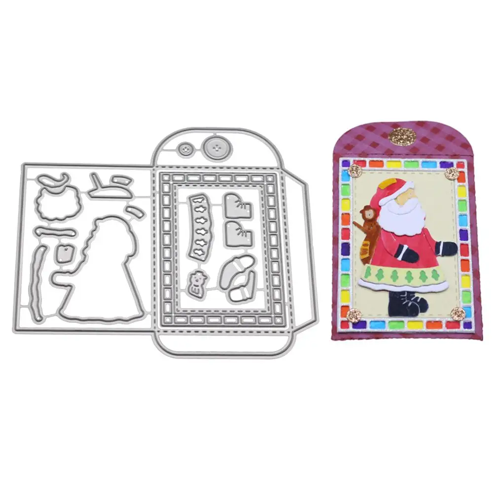 

Envelope Metal Cutting Dies Santa Claus Stencil For Diy Scrapbooking Celebrating Paper Cards Making Stamps And Dies New 2019
