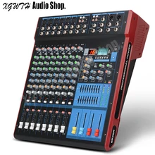 10-канальный микшер усилитель высокого Мощность микшерная консоль аудио оборудование с Bluetooth USB+ 48 V Phantom Мощность эффект реверберации