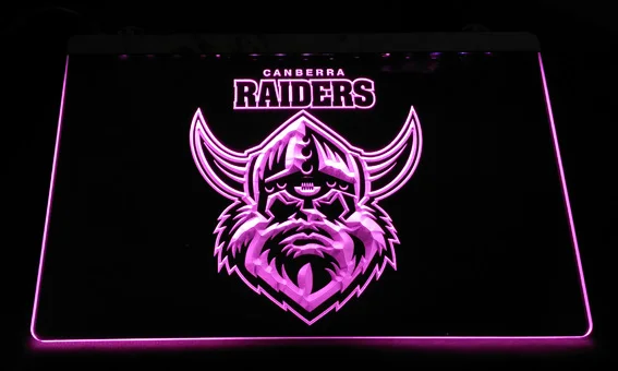 

LS2451-p Canberra Raiders LED Neon Light Sign Decor Free Shipping Dropshipping Wholesale 8 colors to choose