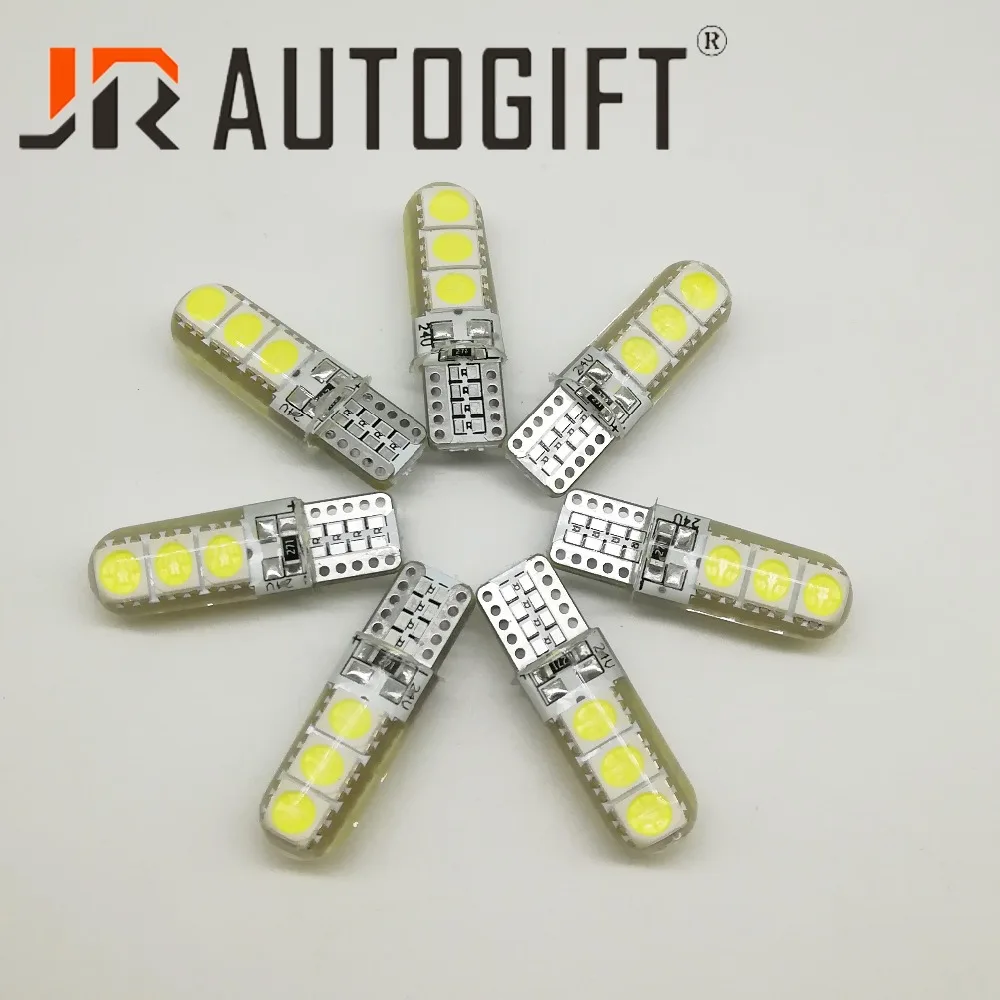 10 шт. T10 W5W 5050 6smd светодиодный огни автомобиля светодиодный лампы 194 168 501 светодиодный светильник Лампы для чтения белый 12V 24V