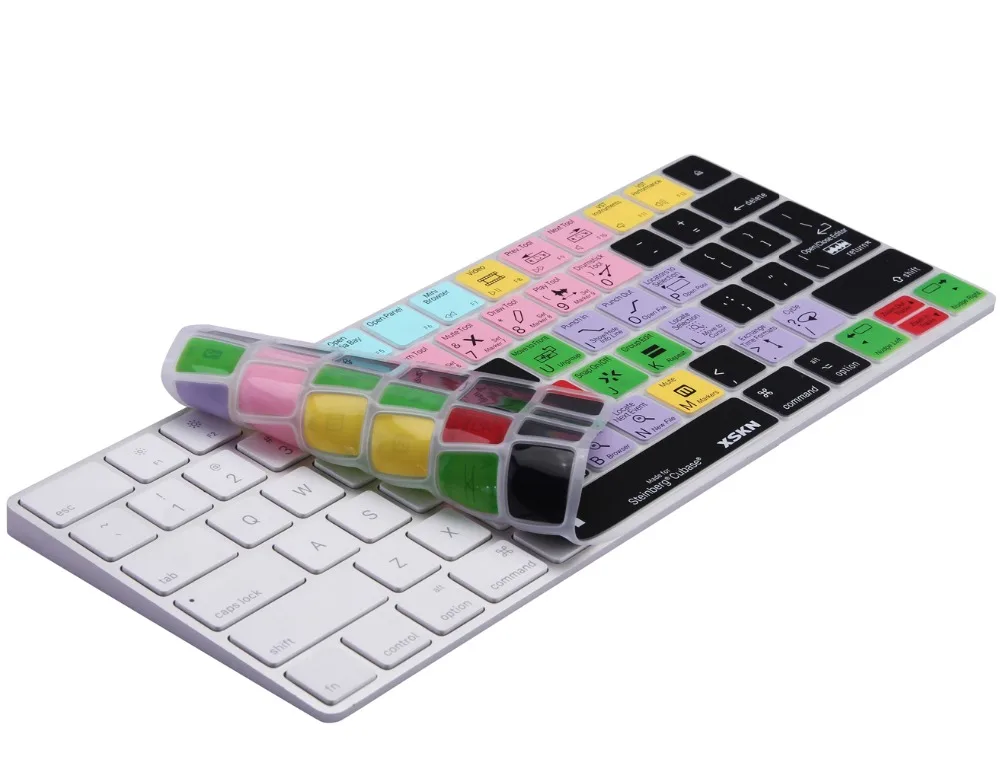 XSKN for Steinberg Cubase Keyboard Skin for Apple Magic Keyboard US and EU Layout, English Functional Silicone Keyboard Cover