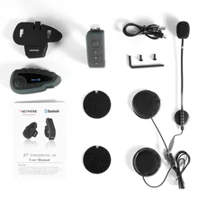 1pcs V8 Motorcycle Helmet Intercom NFC Remote Control Bluetooth Interphone Headset 5 Rider 1200M Full Duplex talking