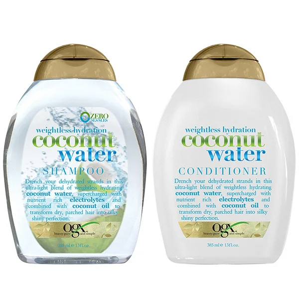 OGX Coconut Water Shampoo&Conditioner Weightless Hydration 13Oz Organix